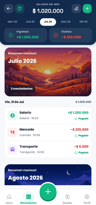Movimientos organizados en Vaulty